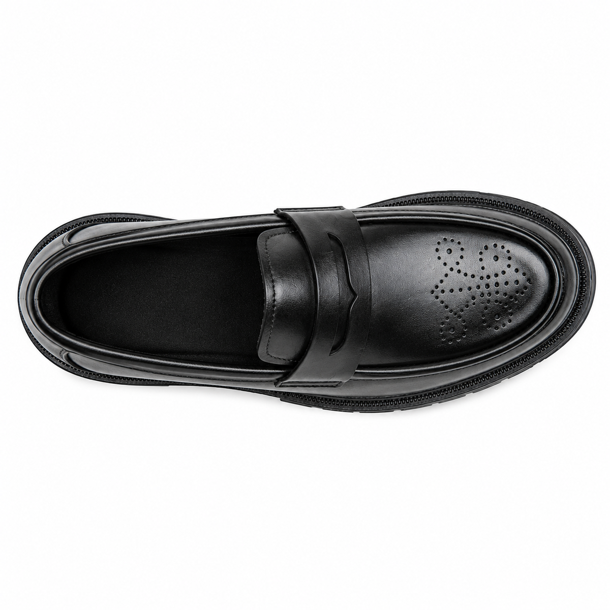 Mocassin Homme Cuir Verni à Bride
